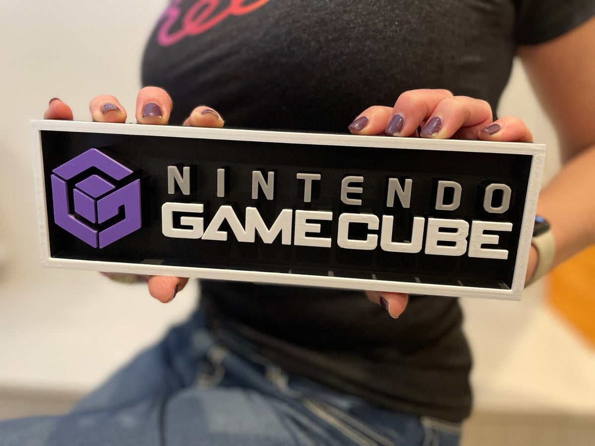 NINTENDO GAMECUBE 3D printed game console placard, multi-color|297170830250