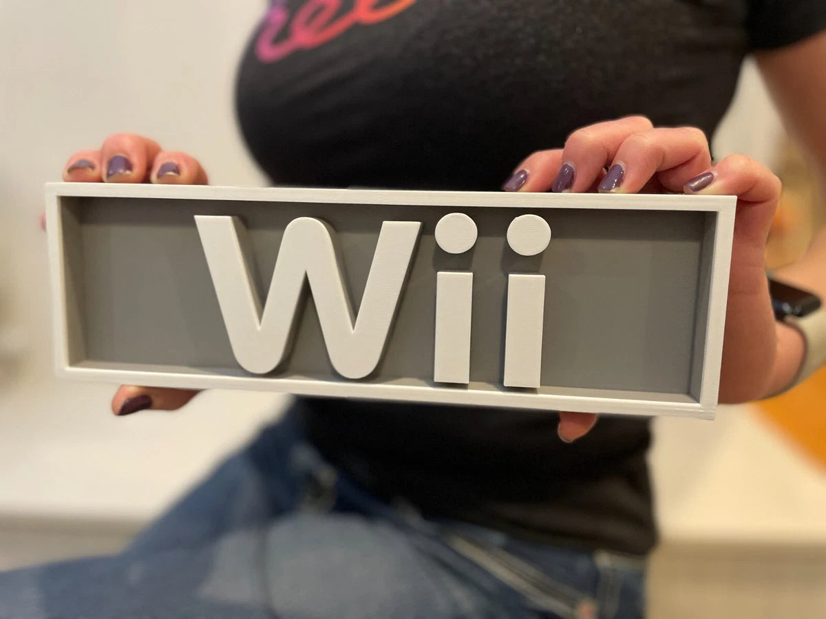 NINTENDO WII 3D printed game console placard, multi-color|297170831416