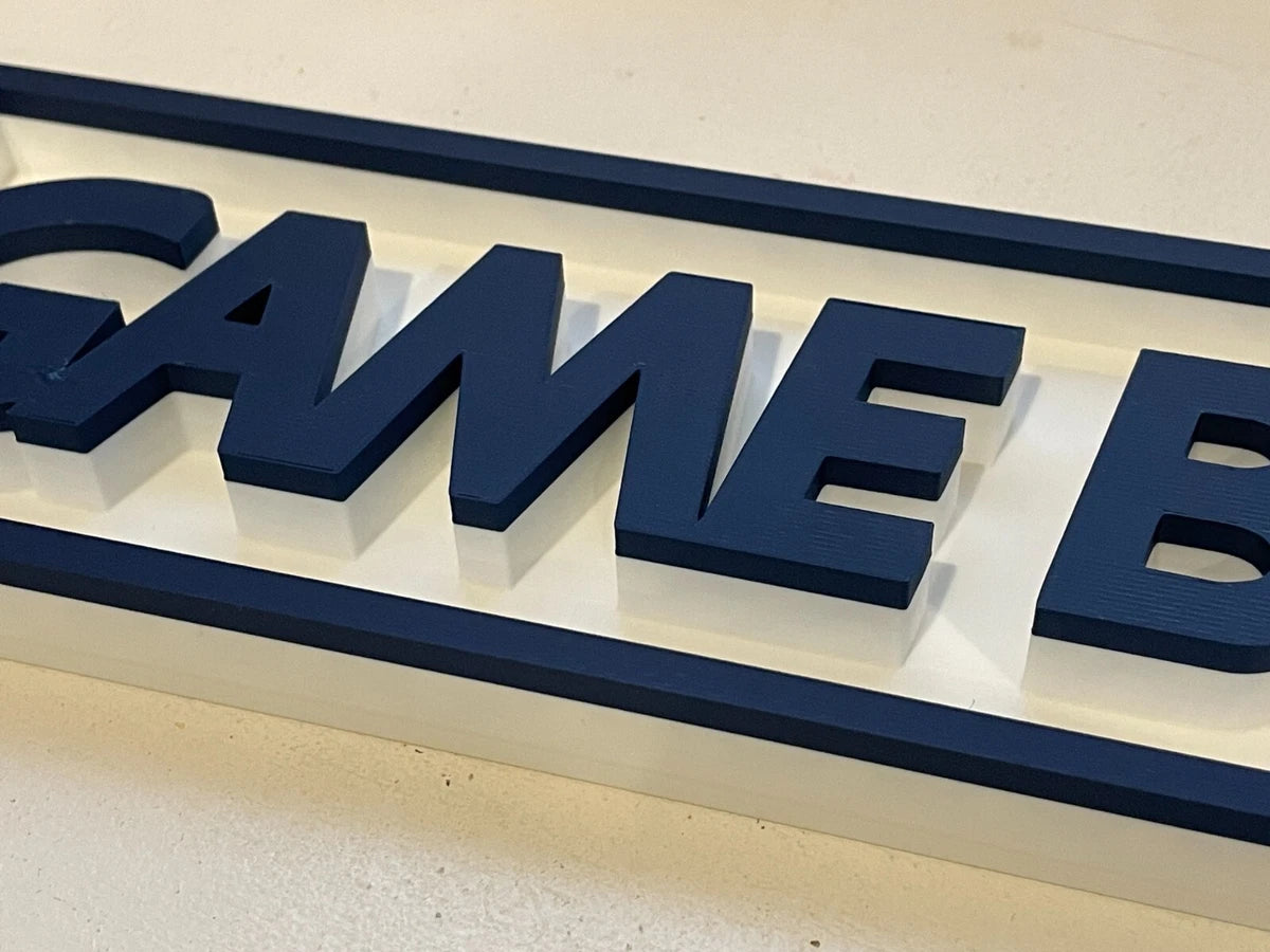 GAME BOY (GAMEBOY) 3D printed game console placard, retro sign, multi-color|297170741370