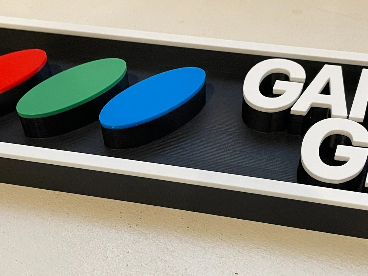GAME GEAR 3D printed game console placard, retro console sign, multi-color|297170743843