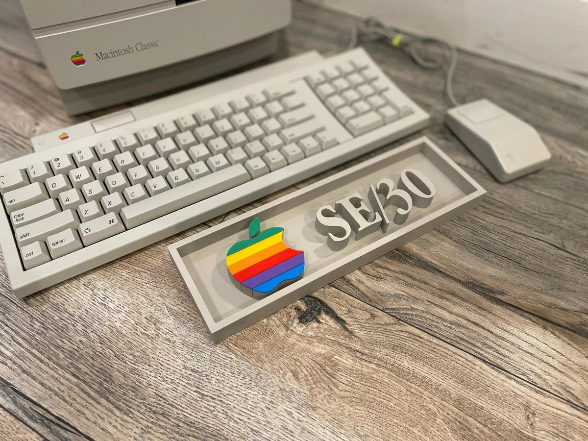 APPLE Macintosh SE/30 3D printed placard, retro PC sign, multi-color|297170758338