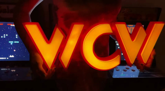 WCW WORLD CHAMPIONSHIP WRESTLING WALL HANGING SIGN, FULL RGB LIT, HUGE 24" x 16"|296654117328