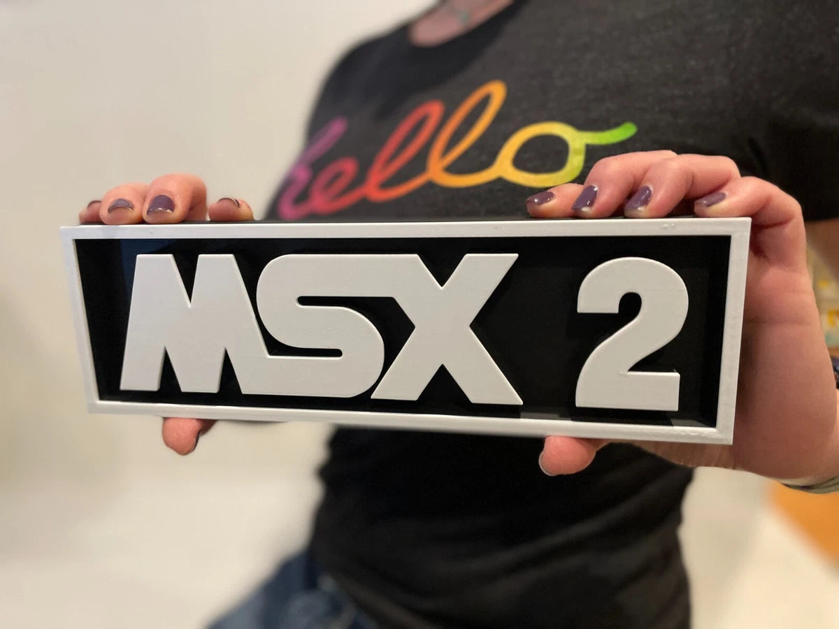MSX 2 system 3D printed game console placard, retro sign, multi-color|297170784472
