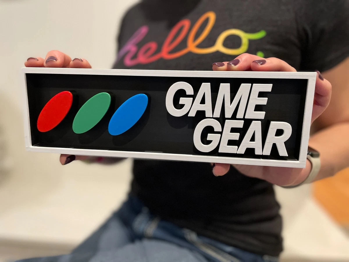 GAME GEAR 3D printed game console placard, retro console sign, multi-color|297170743843