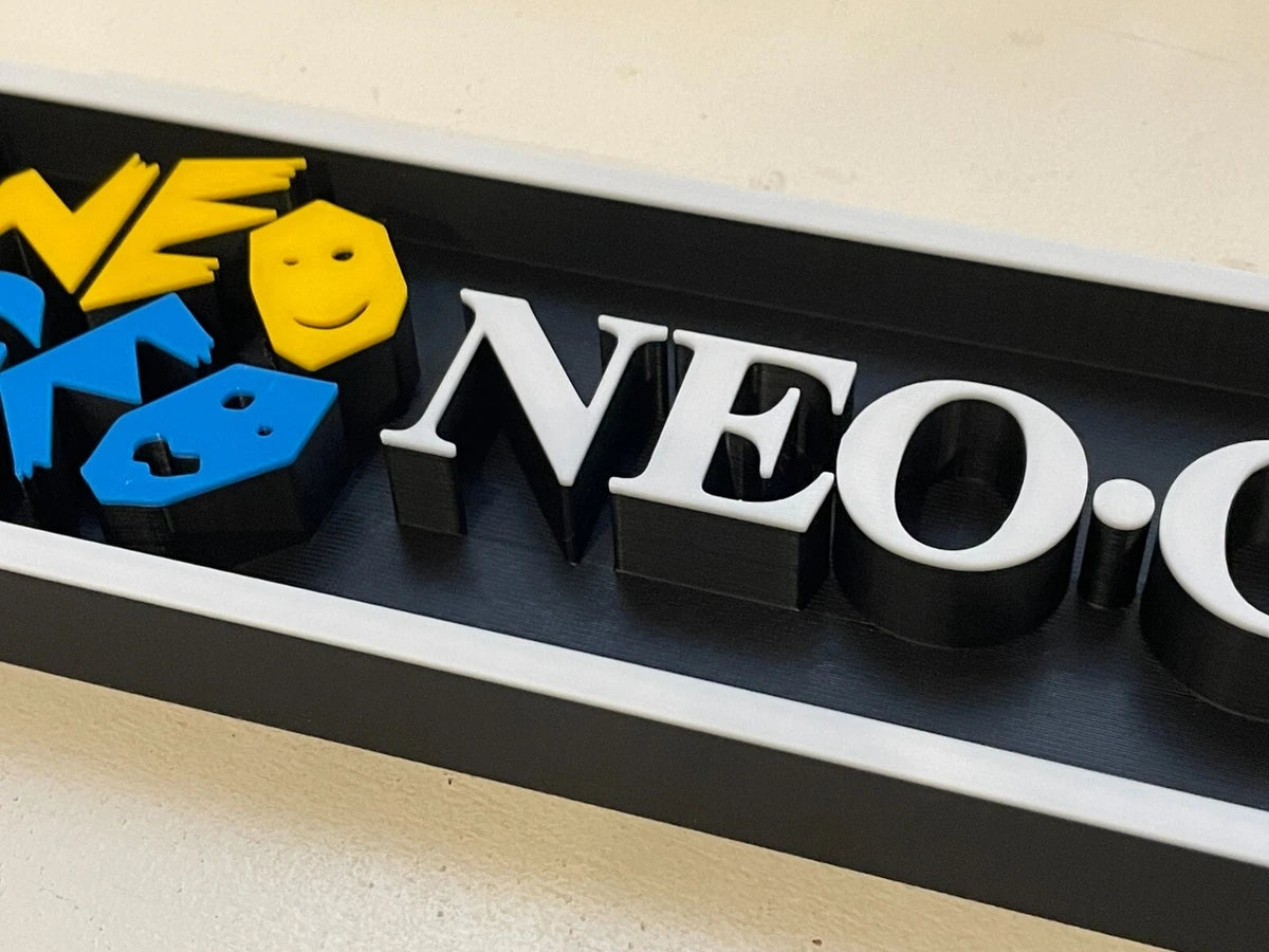 NEO GEO 3D printed game console placard, retro sign, multi-color|297170816774