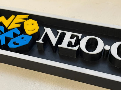 NEO GEO 3D printed game console placard, retro sign, multi-color|297170816774