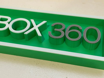XBOX 360 3D printed game console placard, multi-color|297170942800