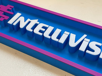 INTELLIVISION 3D printed game console placard, retro sign, multi-color|297170747080