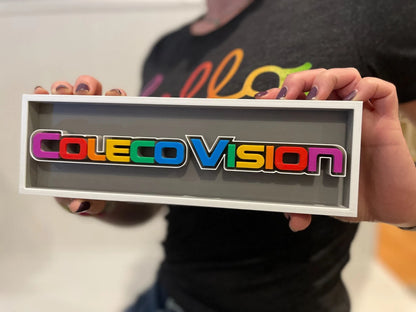COLECO VISION 3D printed game console placard, retro console sign, multi-color|297170709553