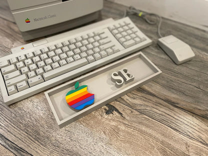 APPLE Macintosh SE 3D printed placard, retro PC sign, multi-color|297170757364