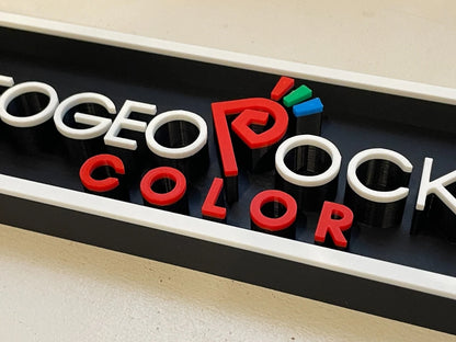 NEO GEO POCKET COLOR 3D printed game console placard, retro sign, multi-color|297170821383