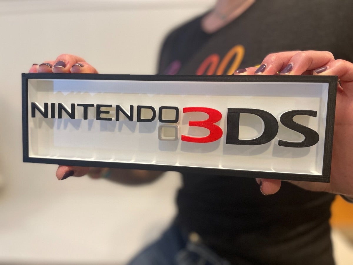 NINTENDO 3DS 3D printed game console placard, retro sign, multi-color|297170823272
