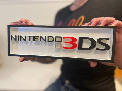 NINTENDO 3DS 3D printed game console placard, retro sign, multi-color|297170823272