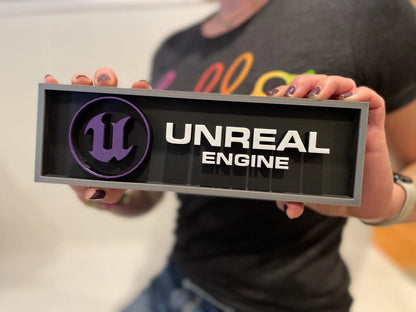UNREAL ENGINE 3D printed game console placard, multi-color|297170935995