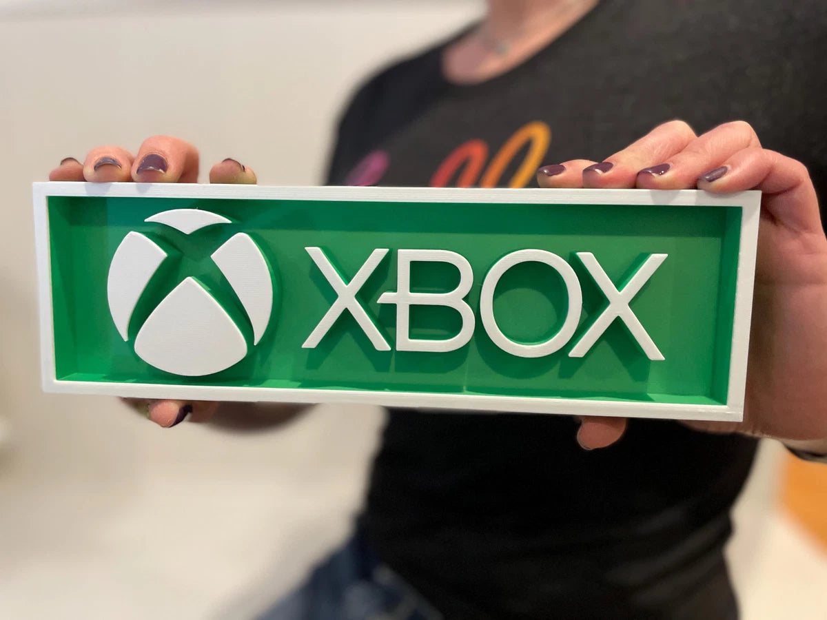 XBOX 3D printed game console placard, multi-color|297170947367