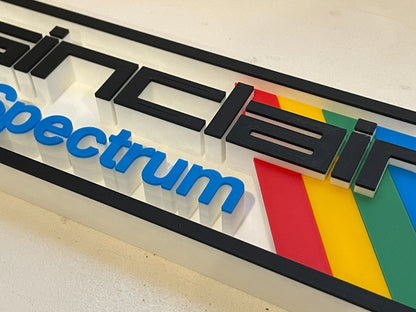 Sinclair ZX SPECTRUM 3D printed game console placard, multi-color|297170900884