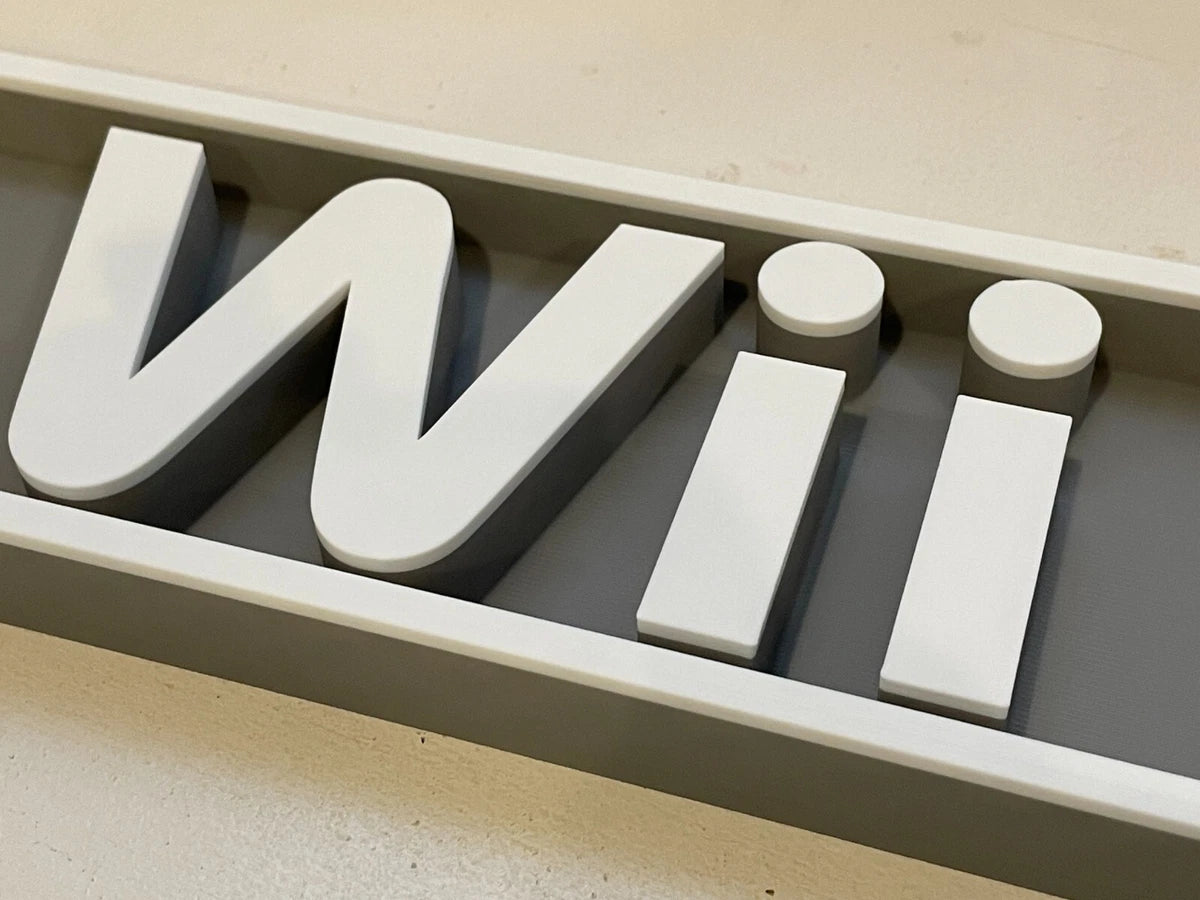 NINTENDO WII 3D printed game console placard, multi-color|297170831416