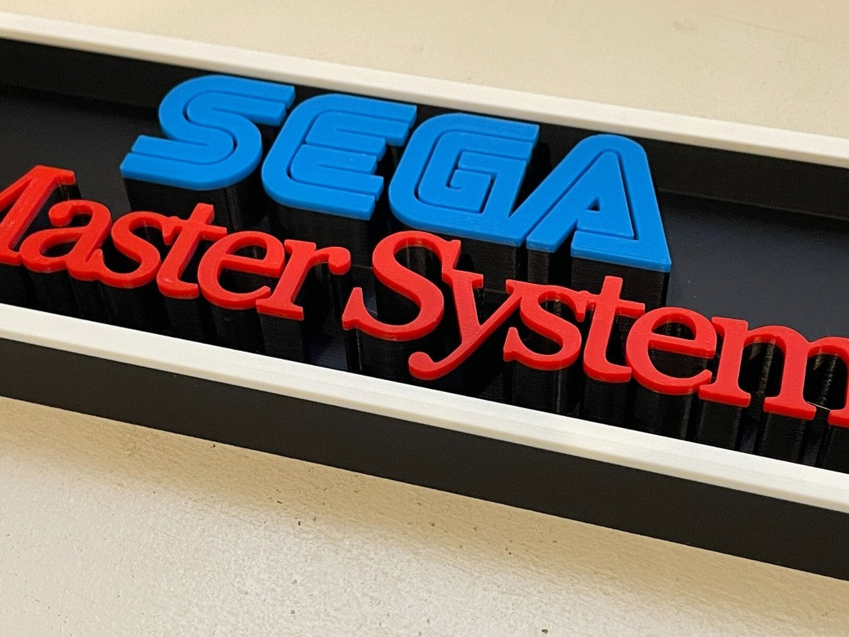SEGA MASTER SYSTEM 3D printed game console placard, multi-color|297170880043