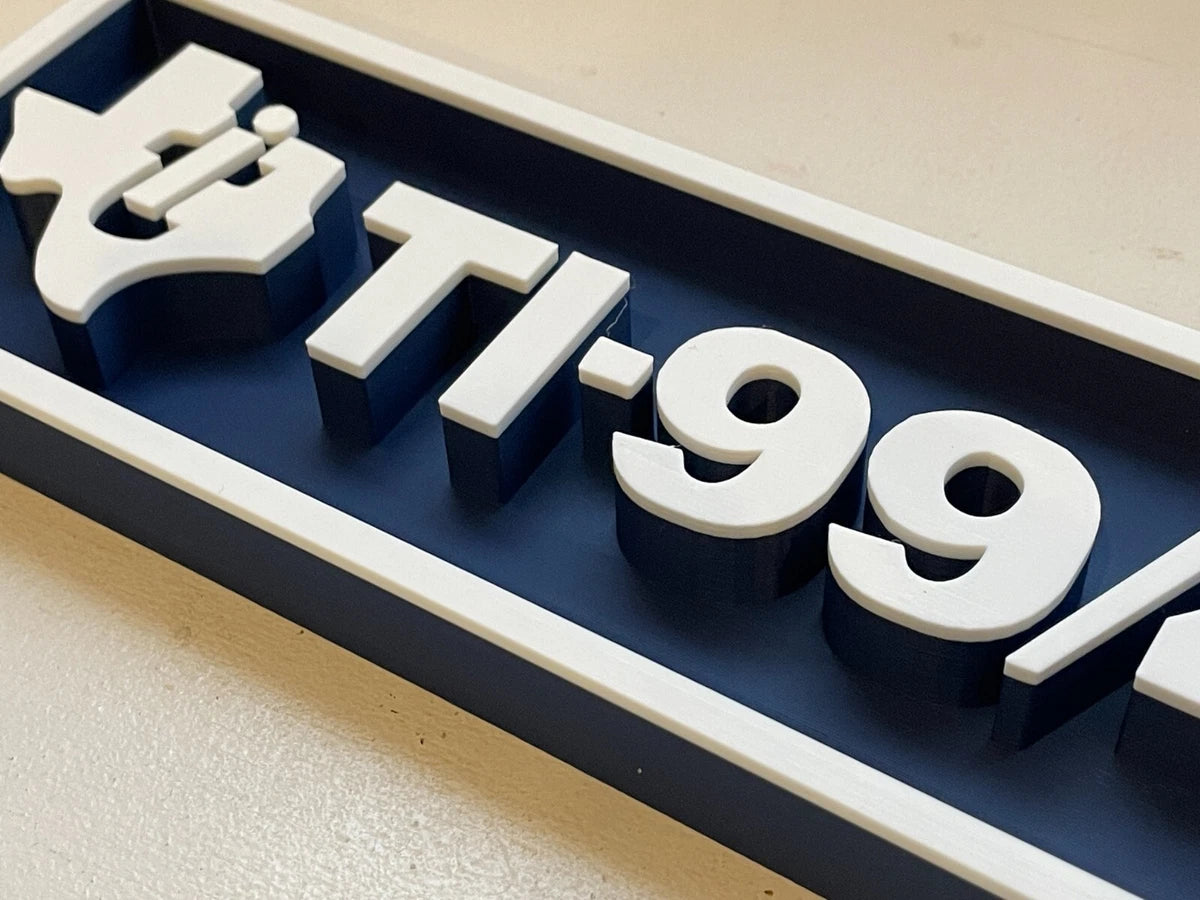 TI-99/4A 3D printed game console placard, multi-color|297170915071