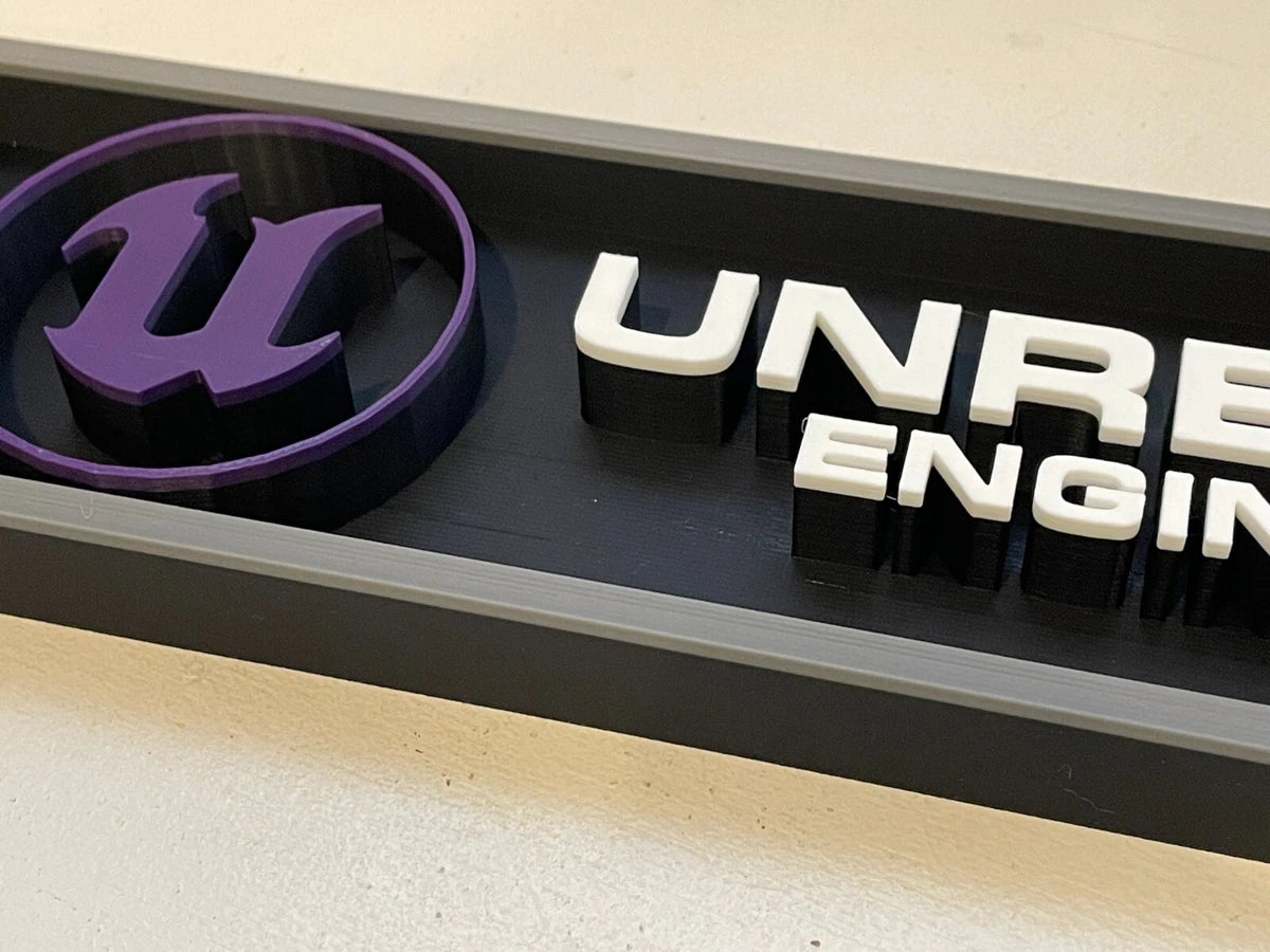 UNREAL ENGINE 3D printed game console placard, multi-color|297170935995