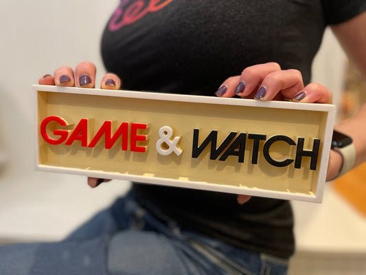 NINTENDO Game & Watch 3D printed game console placard, multi-color|297170829573