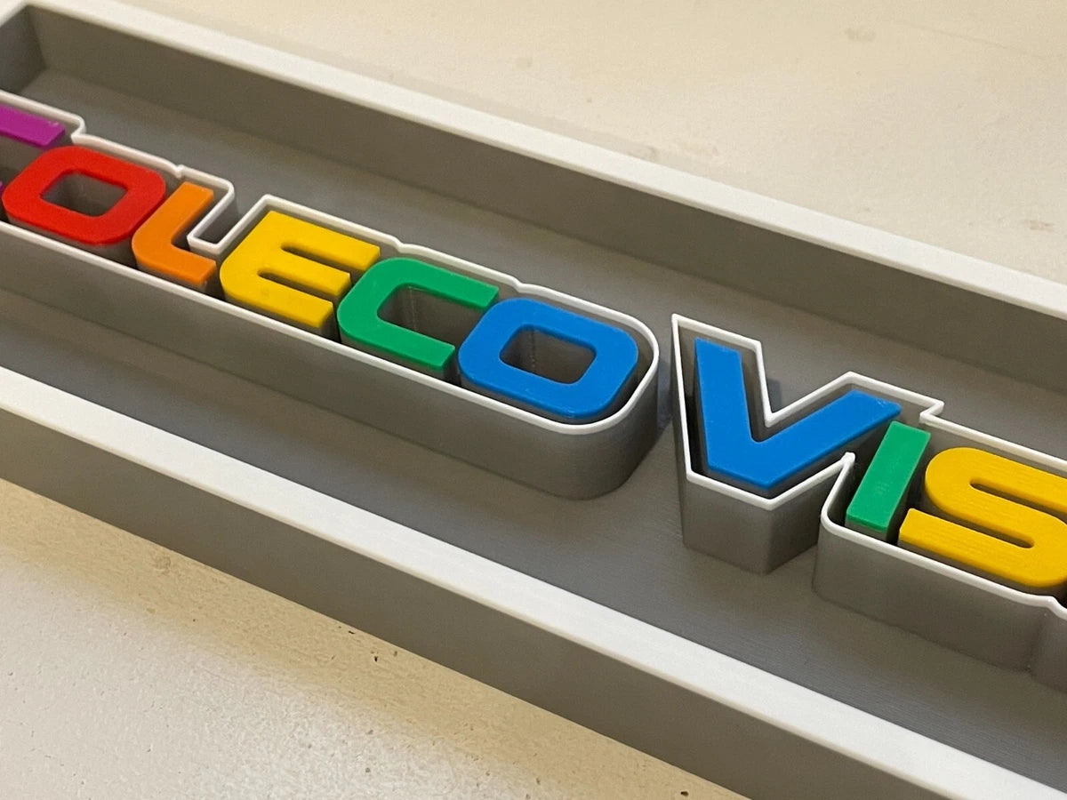 COLECO VISION 3D printed game console placard, retro console sign, multi-color|297170709553