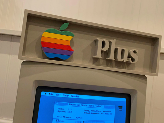 APPLE Macintosh Plus 3D printed placard, retro PC sign, multi-color|297170755789