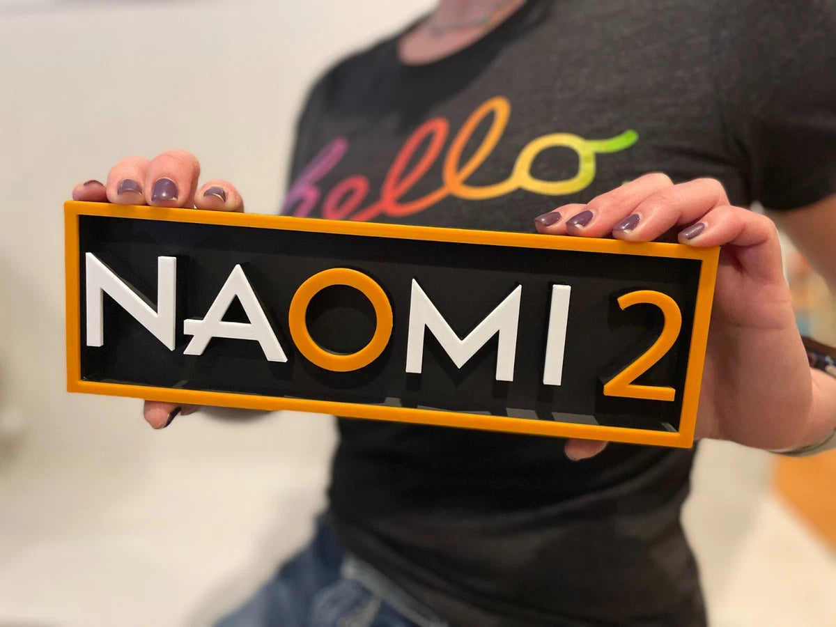 NAOMI 2 3D printed game console placard, retro sign, multi-color|297170807543