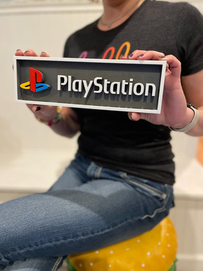 PLAYSTATION (PSX) 3D printed game console placard, multi-color|297170865249