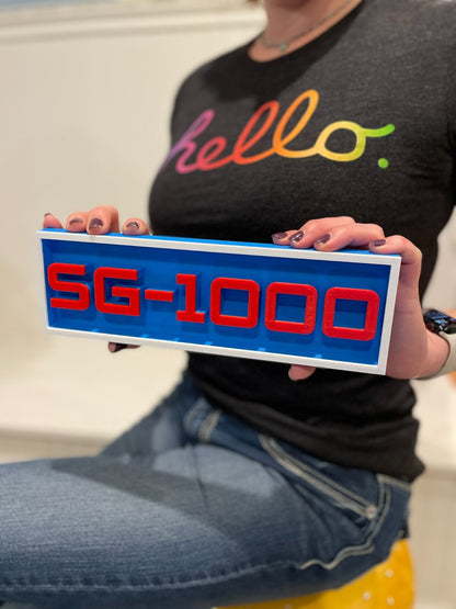 SEGA SG-1000 3D printed game console placard, multi-color|297170897873