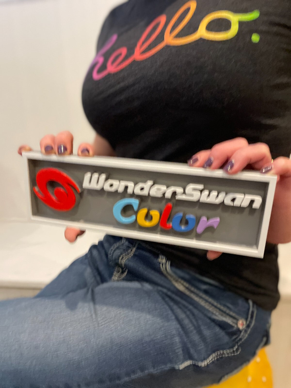 WONDER SWAN COLOR 3D printed game console placard, multi-color|297170941397
