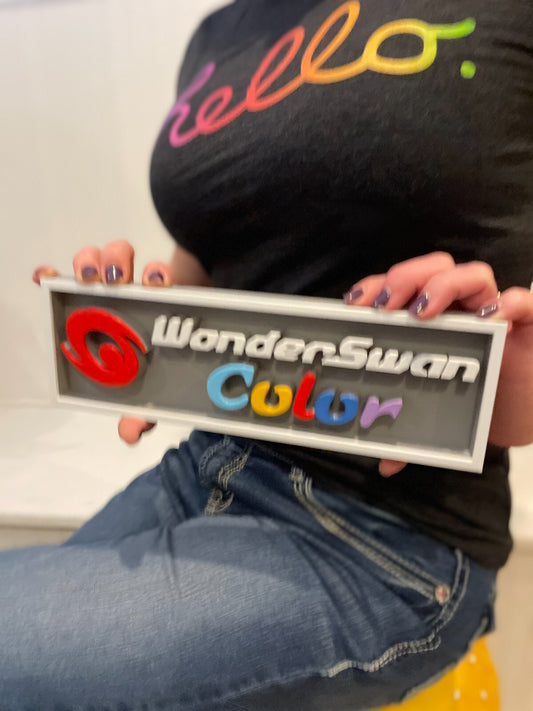 WONDER SWAN COLOR 3D printed game console placard, multi-color|297170941397