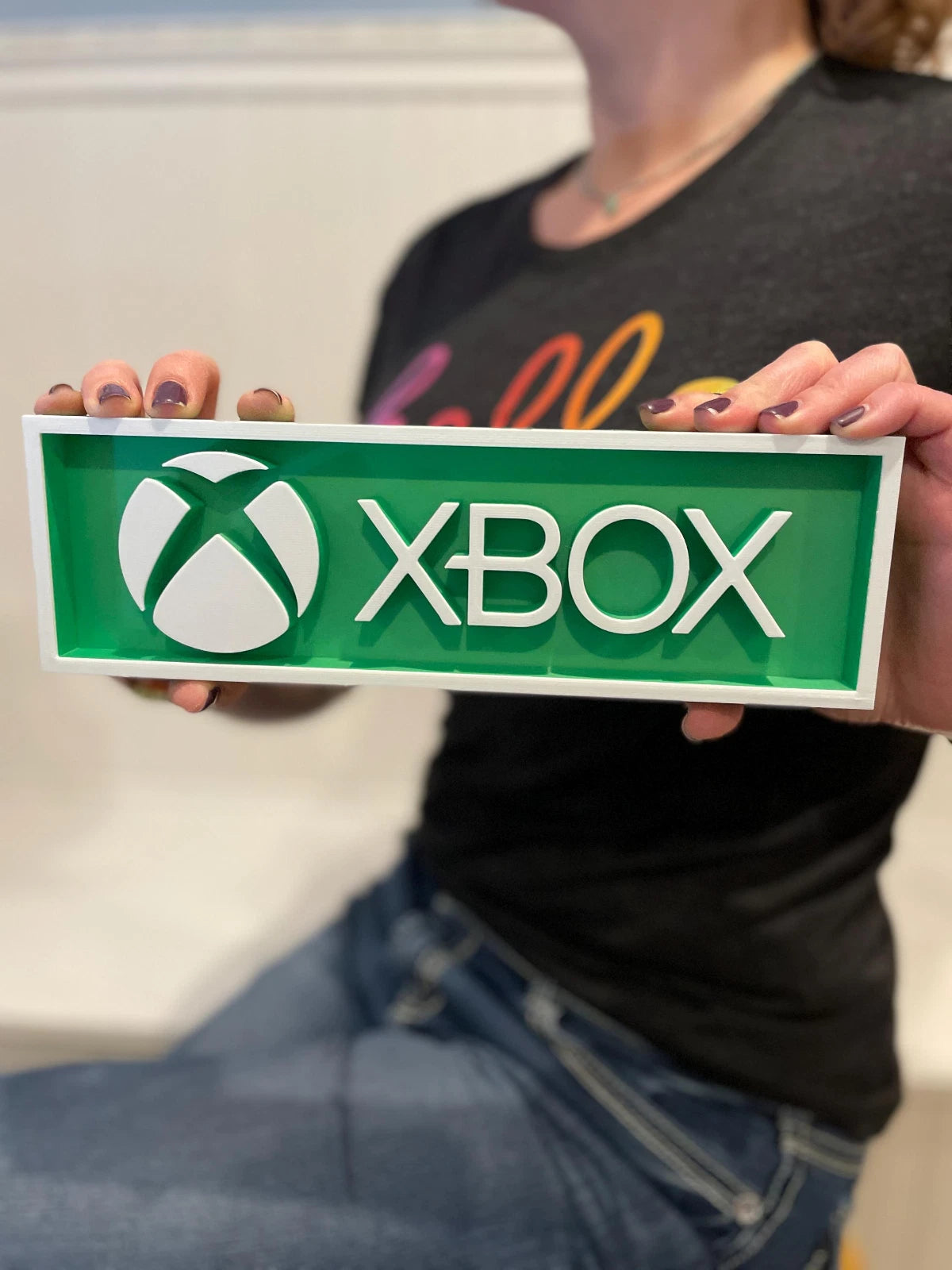 XBOX 3D printed game console placard, multi-color|297170947367