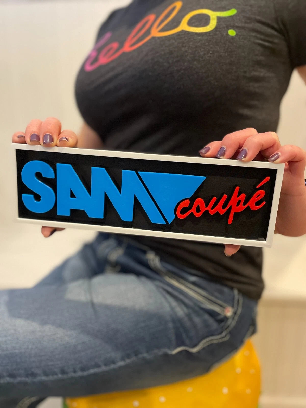 SAM Coupé 3D printed game console placard, multi-color|297170870667