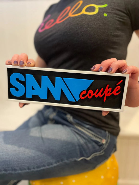 SAM Coupé 3D printed game console placard, multi-color|297170870667