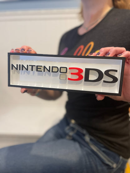 NINTENDO 3DS 3D printed game console placard, retro sign, multi-color|297170823272