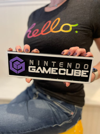 NINTENDO GAMECUBE 3D printed game console placard, multi-color|297170830250