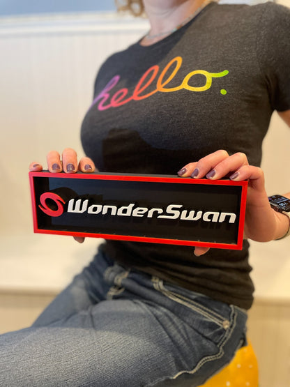 WONDER SWAN 3D printed game console placard, multi-color|297170940976