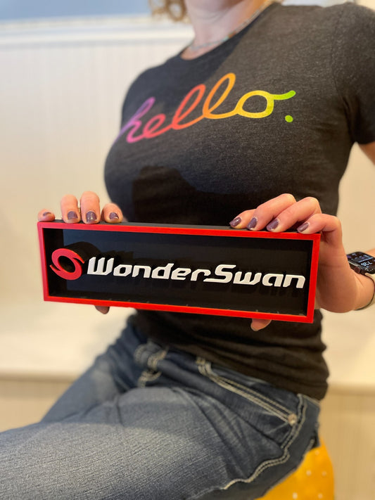 WONDER SWAN 3D printed game console placard, multi-color|297170940976