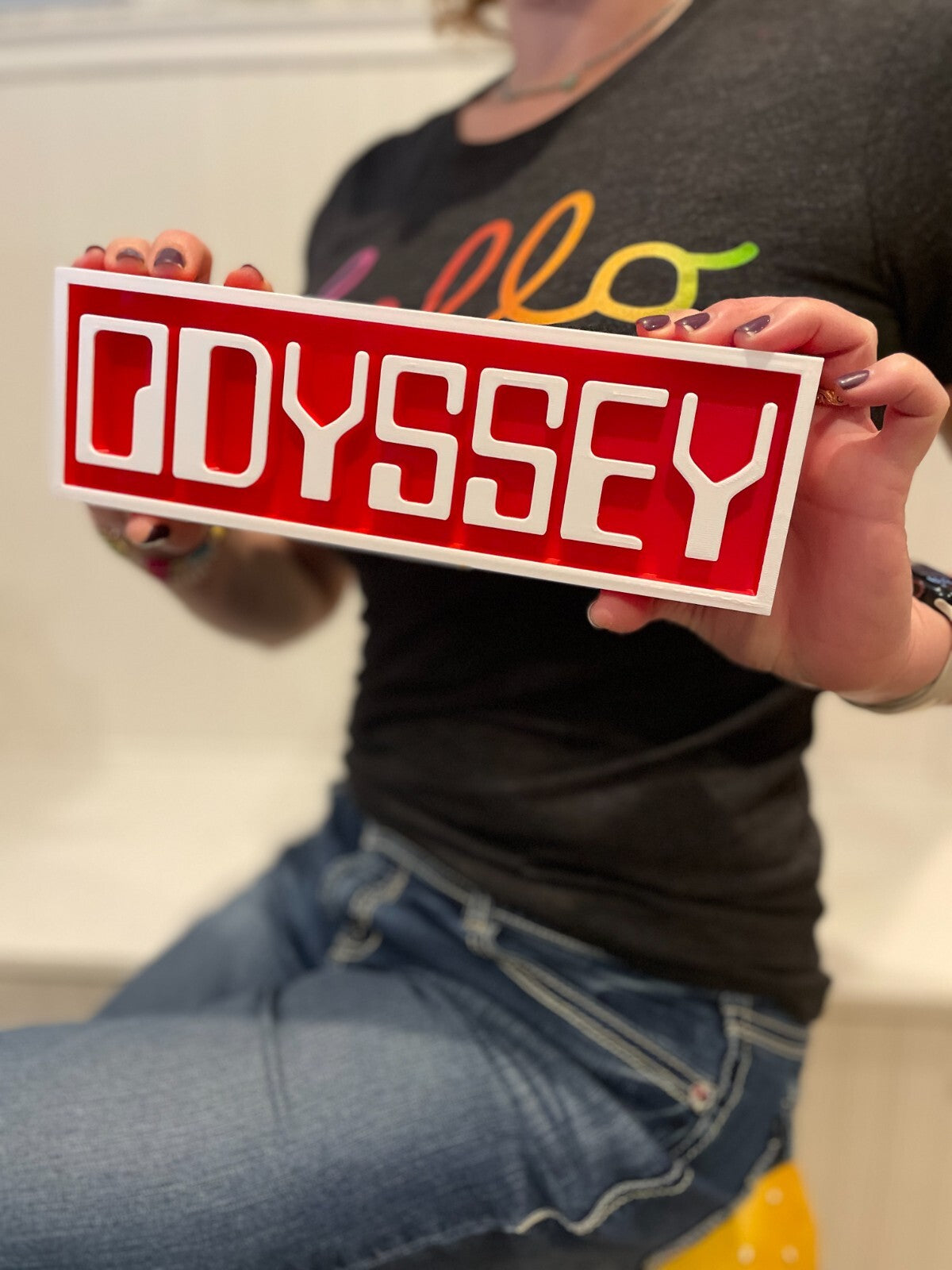 MAGNAVOX ODYSSEY 3D printed game console placard, retro sign, multi-color|297170760015
