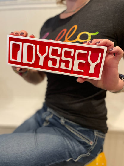 MAGNAVOX ODYSSEY 3D printed game console placard, retro sign, multi-color|297170760015