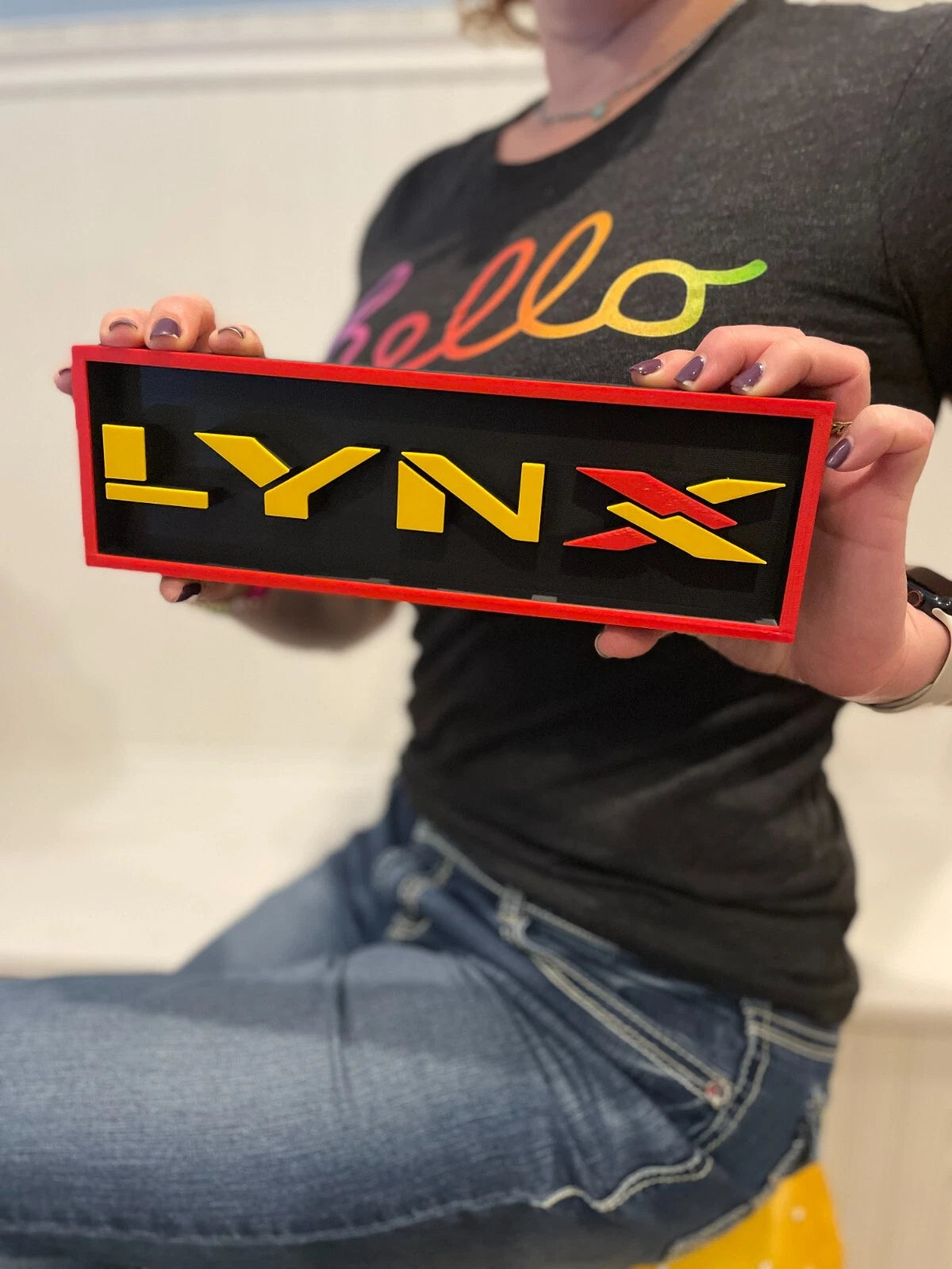 ATARI LYNX 3D printed game console placard, retro console sign, multi-color|297170701428