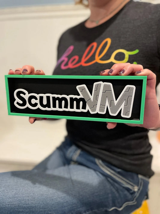SCUMM VM 3D printed game console placard, multi-color|297170871730