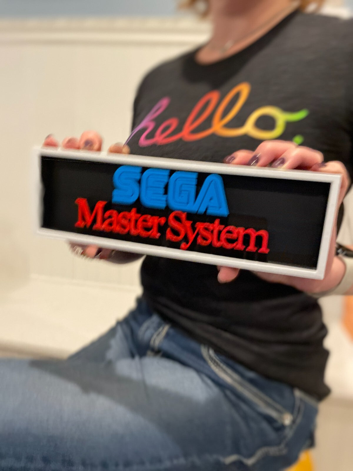 SEGA MASTER SYSTEM 3D printed game console placard, multi-color|297170880043