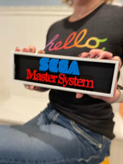 SEGA MASTER SYSTEM 3D printed game console placard, multi-color|297170880043