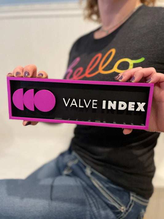 VALVE INDEX 3D printed game console placard, multi-color|297170938378