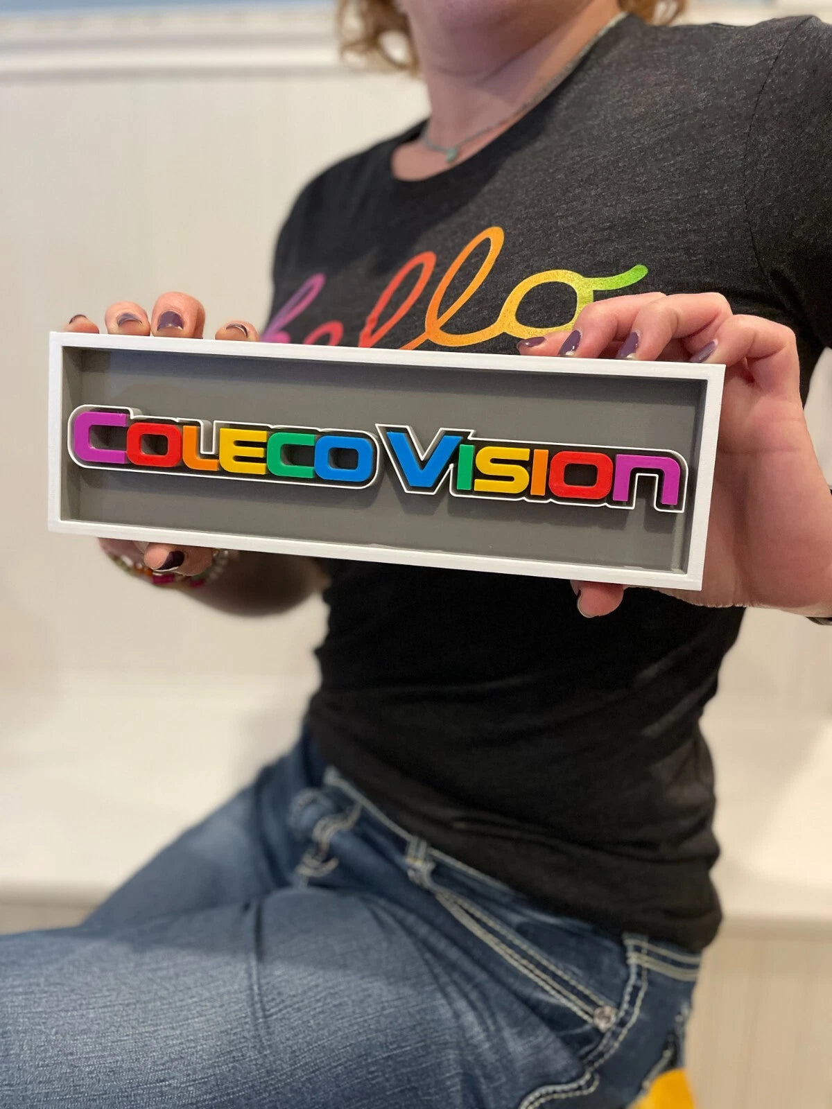 COLECO VISION 3D printed game console placard, retro console sign, multi-color|297170709553