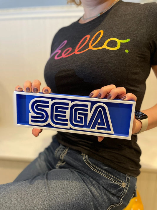 SEGA 3D printed game console placard, multi-color|297170894526