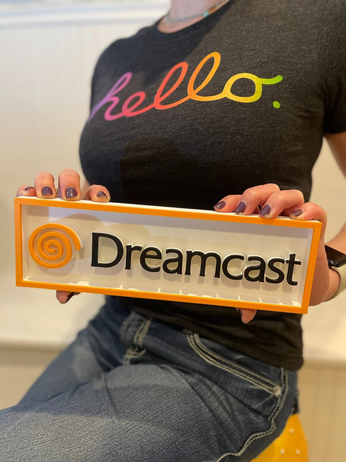 DREAMCAST 3D printed game console placard, multi-color|297170730015