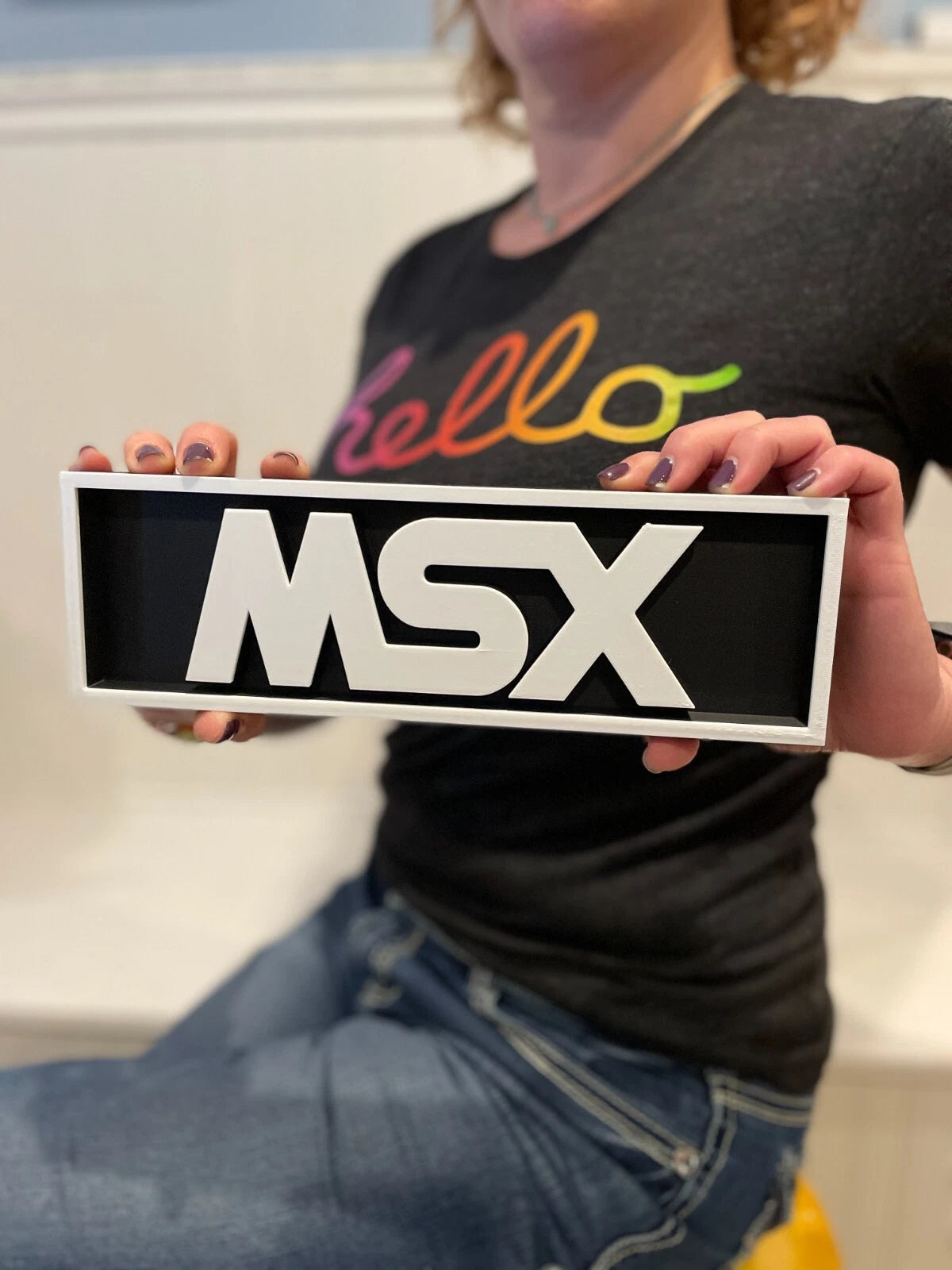 MSX system 3D printed game console placard, retro sign, multi-color|297170779205